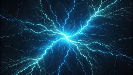 Electric storm in a digital universe dynamic blue lightning background abstract art tech environment high contrast view vivid energy concept