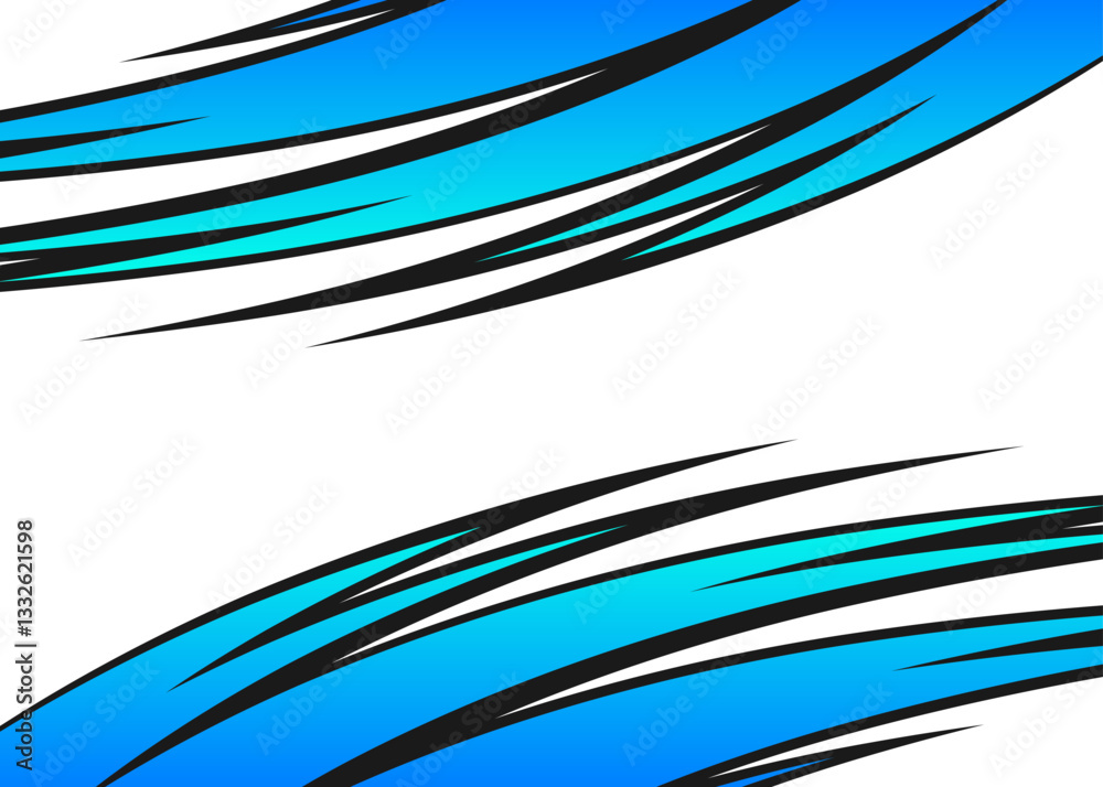 Poster abstract background with reflective curved spike pattern and with some copy space area
