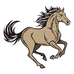 black horse vector illustration