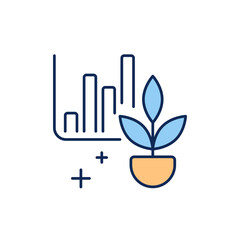 Future Investment Icon for Retirement Funds.