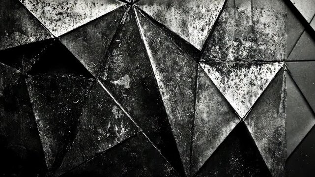 Texture of a geometrically intriguing surface with contrasting shades and patterns
