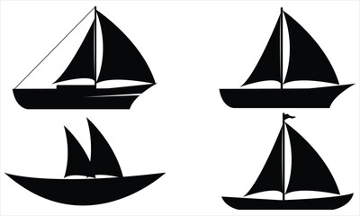 set of sailing boats