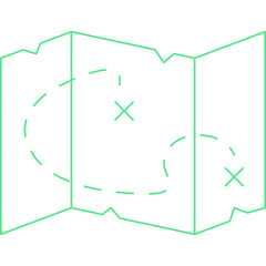 Pirate Map icon single vector illustration