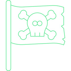 Pirate Sign icon single vector illustration