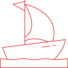 Small Boat icon single vector illustration
