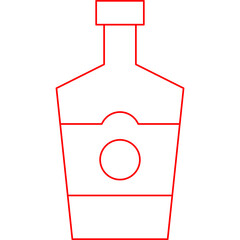 Bottle of Rum icon single vector illustration