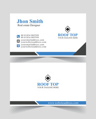 Vector print ready real estate visiting card design template