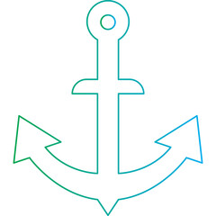 Fototapeta premium Anchor icon single vector illustration