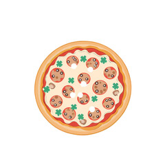 Delicious Pizza Clipart – Cheesy & Tasty 2D Flat Cartoon Illustrations