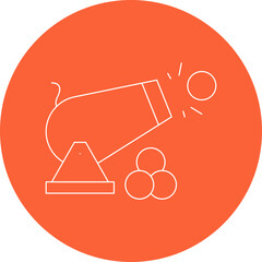 Exploding Cannon Ball icon single vector illustration