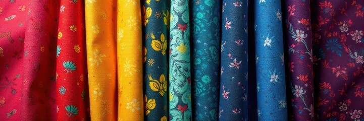 Diverse fabric swatches showcasing various textures and prints, stripe, design