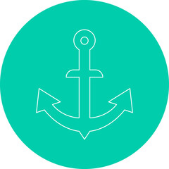 Anchor icon single vector illustration