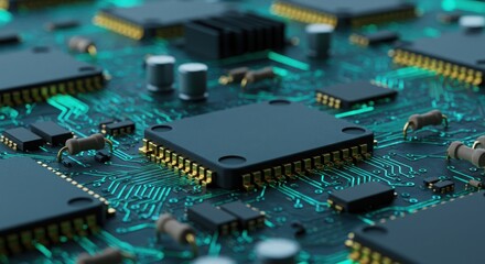 Obraz premium electronic circuit board