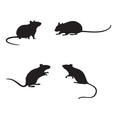 A Set of Rat Silhouettes