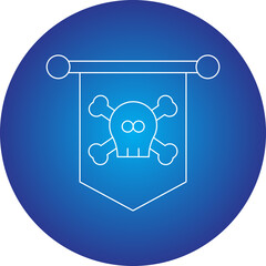 Pirate Flag II icon single vector illustration