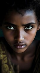 Young african girl showing confidence and determination