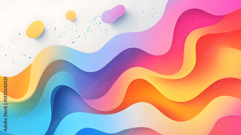 Fototapete colorful abstract waves flowing seamlessly creating dynamic background