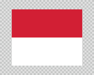 Flag of Monaco. National symbol in official colors. Template icon. Abstract vector background.