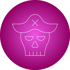 Pirate Skull I icon single vector illustration