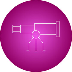 Telescope on Stand icon single vector illustration