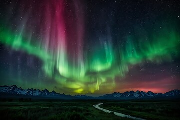 ethereal splendor of Aurora illuminating celestial tapestry with its resplendent hues unveils profound interconnectedness of our humble planet amidst vast cosmic stage