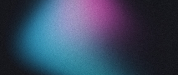 Dark blue pink black abstract grainy background, with a glowing vibrant color gradient, noise texture perfect for poster banner wallpaper and cover design