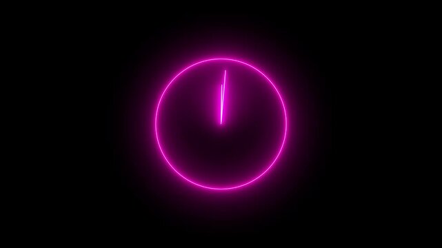 Clock Animation in 12 Hour Loop animation with optional luma matteIcons timer, clock, alarm clockWatch icon , Time icon