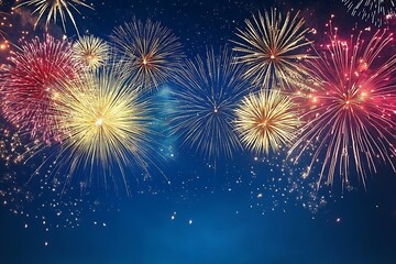 Pink Gold Fireworks Nighttime Celebration Show