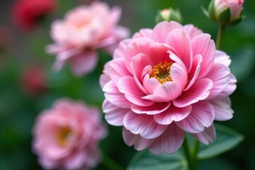Delicate pink & white ranunculus blossoms, close-up , botanical, texture