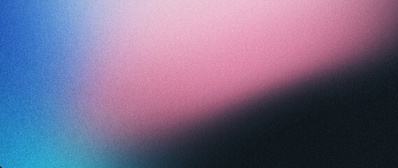 Dark blue pink black abstract grainy background, with a glowing vibrant color gradient, noise texture perfect for poster banner wallpaper and cover design