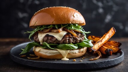 tasty homemade burger