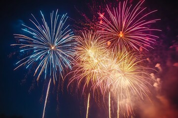 Spectacular Fireworks Display at Night2