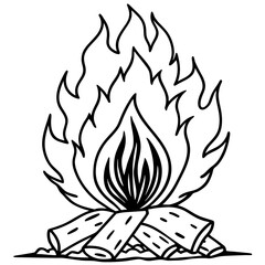 Simple Campfire Icon Design