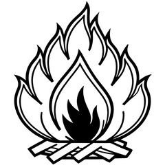 Simple Campfire Icon Design