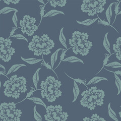 Floral pattern. Pretty flowers on white background. Printing with small lilac and red flowers. Ditsy print. Seamless vector texture. Spring bouquet