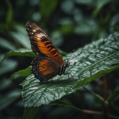 Fototapeta premium butterfly on a flower