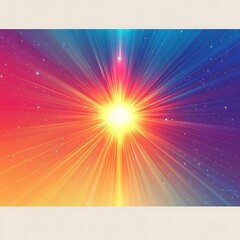 Obraz premium Neon Glow Radiating Star Lines high resolution hd design