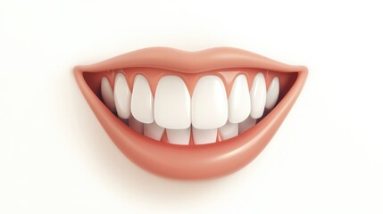 Fototapeta premium Smiling mouth teeth orthodontics dental hygiene