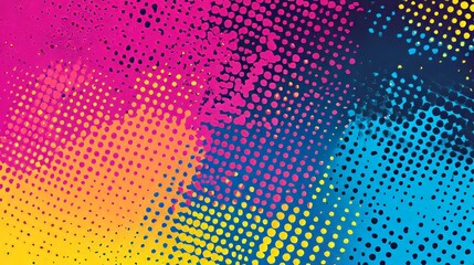 A modern athletic backdrop with a two-tone gradient halftone dot pattern and a grunge texture