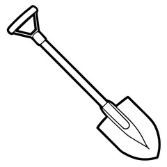 Simple Shovel Icon Vector Art