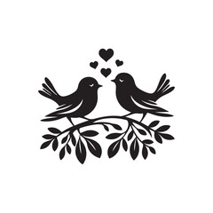 Humming bird silhouette icon vector art illustration design