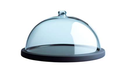 Glass cloche cut out. Isolated on a transparent background.