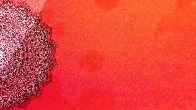 orange background with Hinduism sign om