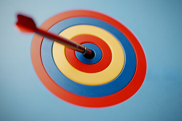 3D illustration of realistic target icon