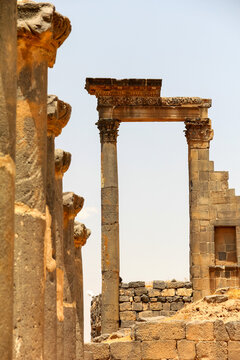 Archeological Roman remains of Bosra, Syria.