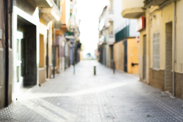 Fototapeta premium pedestrian street out of focus