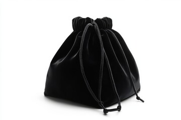 Fototapeta premium Sophisticated Black Velvet Sachet with Tassel Trim