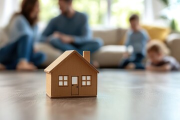 Family home planning, living room background