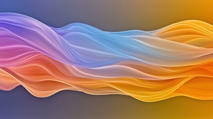 Colorful Flowing Waves Create a Stunning Abstract Design in Vibrant Hues of Blue, Pink, and Orange