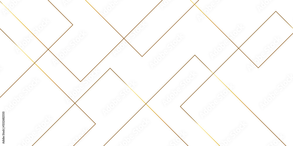 Poster Modern minimal and clean white gold background with shadows. abstract futuristic architecture concept with digital geometric connection gold line vector illustration for presentation background.	